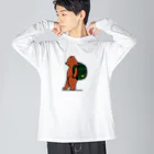 ＋Whimsyのcamp bear ビッグシルエットロングスリーブTシャツ