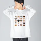 kimchinのいろいろな犬種のかわいい顔 Big Long Sleeve T-Shirt