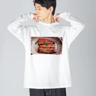 肴市のふわふわの鰻様 ビッグシルエットロングスリーブTシャツ