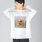 野菜スープの実家のホットケーキ ビッグシルエットロングスリーブTシャツ