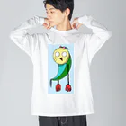 パーシモン工房のデデンくん ビッグシルエットロングスリーブTシャツ