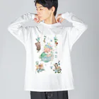 HUGNICOのニコじい「グリーンアース」 ビッグシルエットロングスリーブTシャツ