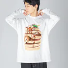 透月糖花のおしりパンケーキ ビッグシルエットロングスリーブTシャツ