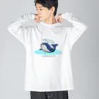 taketamaのシロナガスクジラ ビッグシルエットロングスリーブTシャツ