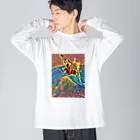 waveのサーフィン 192 ビッグシルエットロングスリーブTシャツ