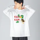 イラスト MONYAAT の鴨カモ カモかも C Big Long Sleeve T-Shirt