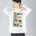 rice111のレンガ柄 Big Long Sleeve T-Shirt