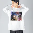 ふじもの宇宙梵天丸 ビッグシルエットロングスリーブTシャツ