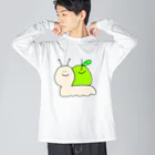 ゆるいもの倶楽部の🐌カタツムりんご🍏 ビッグシルエットロングスリーブTシャツ