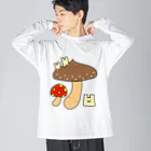 2Dうさぎの2Dうさぎ きのこ Big Long Sleeve T-Shirt