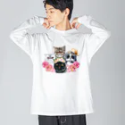 SANKAKU DESIGN STOREの仲良し！ぺちゃかわ猫ちゃんたちのバカンス。 Big Long Sleeve T-Shirt