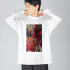 ○たこたこハウスの欲望というテーマの絵です🖼 ビッグシルエットロングスリーブTシャツ