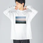 kyari dolphinのsea Tシャツ ビッグシルエットロングスリーブTシャツ