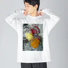 IKIMONOのInto the ocean #4 ビッグシルエットロングスリーブTシャツ