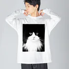 calling_catのノルウェイジャンフォレストキャットのエフエックスくん ビッグシルエットロングスリーブTシャツ