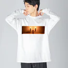 ドロールウェンズデイの二灯キャンドル　パープル Big Long Sleeve T-Shirt