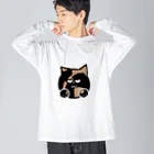 サビ猫azunekoのおうちのサビ猫のazuneko(あずねこ) ビッグシルエットロングスリーブTシャツ