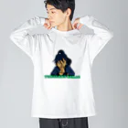 にょろもももももの指先忍者　 Big Long Sleeve T-Shirt