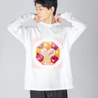 shu-shuの幸運を呼ぶスピリチュアルフルーツ☆「三柑の実」&水玉 Big Long Sleeve T-Shirt