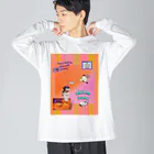 𝙈𝙊𝙈𝙊'𝙨 𝙎𝙝𝙤𝙥のvintage vaporwave #02 ビッグシルエットロングスリーブTシャツ