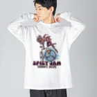 nidan-illustrationの"SPICY JAM" (red) ビッグシルエットロングスリーブTシャツ