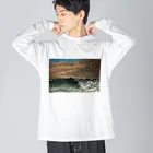 Takahashijunのギュスターヴ・クールベのグッズ　波 Big Long Sleeve T-Shirt