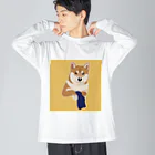 柴三堂のまるちゃん ビッグシルエットロングスリーブTシャツ