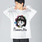 bourutarouのFlower Dies ビッグシルエットロングスリーブTシャツ