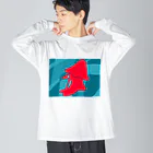 高橋わたがしのわたがしデザイン（青・赤） Big Long Sleeve T-Shirt