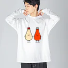 もちぱっちのケチャラーさんマヨラーさん Big Long Sleeve T-Shirt