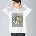 やめてステファニーのeat alone ビッグシルエットロングスリーブTシャツ