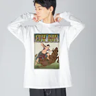 nidan-illustrationの"cow boy"(武者絵) #1 ビッグシルエットロングスリーブTシャツ