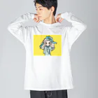 すみっこそーだのMizuiro no on'nanoko (yellow Ver.) ビッグシルエットロングスリーブTシャツ