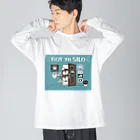 RoytoSilo🐧歌舞伎町 夜パフェ屋のロイトシロ　ひょっこりペンギンさん。カラー Big Long Sleeve T-Shirt