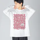 PostPet Official Shopのモモだらけ Big Long Sleeve T-Shirt