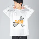 NaoのPLEASEシリーズ「ピッツァ」 ビッグシルエットロングスリーブTシャツ