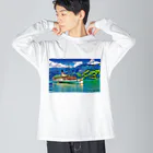 GALLERY misutawoのスイス ルツェルン湖の汽船 Big Long Sleeve T-Shirt