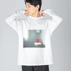 PostPet Official Shopのミニモモ Big Long Sleeve T-Shirt