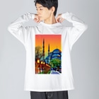 GALLERY misutawoのトルコ 夕暮れのスルタンアフメト・モスク Big Long Sleeve T-Shirt