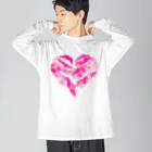 マルワーク S.Z.R.のキスマークのハート Big Long Sleeve T-Shirt