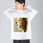 電気羊研究所science&GAMEのころころ猫 Big Long Sleeve T-Shirt