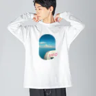 ふしぎ堂　SUZURI支店のパチンコ玉 UFO ビッグシルエットロングスリーブTシャツ