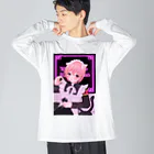 hiyoの猫耳 サブカル メイド 男の子 Big Long Sleeve T-Shirt