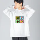 MerryWay shop のFour princes of junk food  ビッグシルエットロングスリーブTシャツ