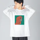 雨宿りの赤髪女の子 Big Long Sleeve T-Shirt