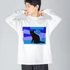 MISAKI neko➕のcoolcat!!! ビッグシルエットロングスリーブTシャツ