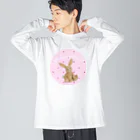 かわいいTシャツ屋さんの可愛いウサギプリント Big Long Sleeve T-Shirt