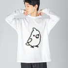 Cody the LovebirdのChubby Bird シロビタイムジオウム ビッグシルエットロングスリーブTシャツ