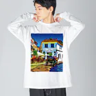 GALLERY misutawoのスペイン コルドバの街角 Big Long Sleeve T-Shirt