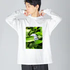 ぽ！！の紫陽花のTシャツ Big Long Sleeve T-Shirt